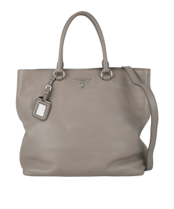 Two Way Shopper, Leather, Taupe, 14/O, S, 2*